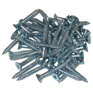 #12 Flat Head Square Drive Wood Screw Zinc Plated