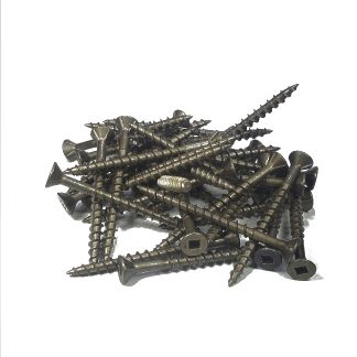 #8 Flat Head Square Drive Wood Screw Lubricized 4 Nibs