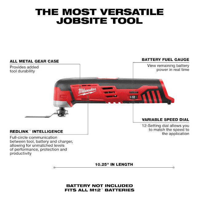 Milwaukee 2426-20 M12 Multi-Tool - Tool Only