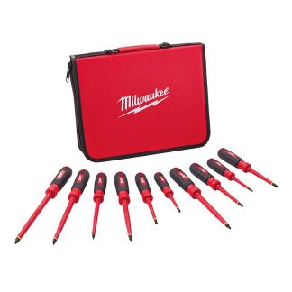 Milwaukee 48-22-2210 1000V Insulated Screwdriver Set with EVA Foam Case 10-Piece