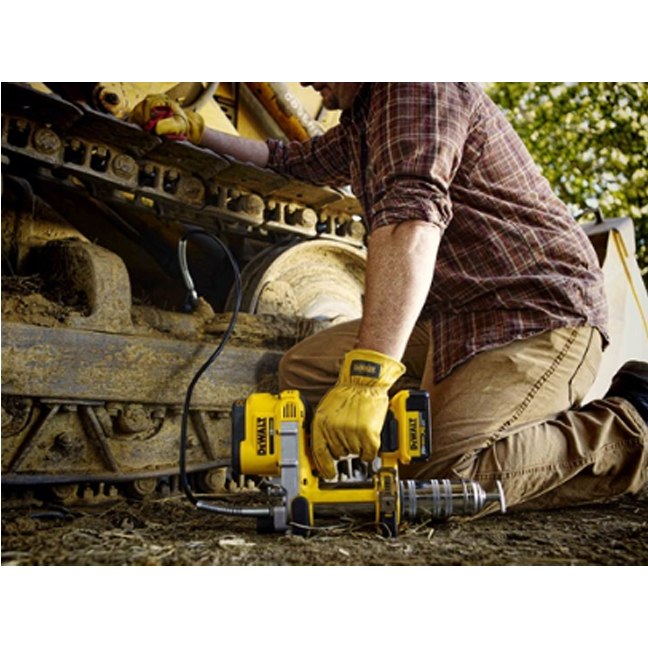 DeWALT DCGG571B 20V Grease Gun In Use 1
