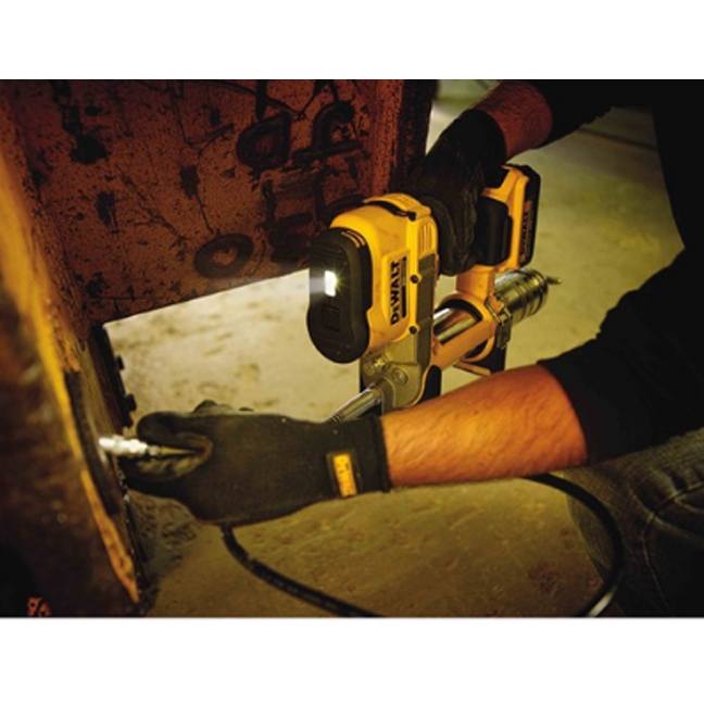 DeWALT DCGG571B 20V Grease Gun In Use 3