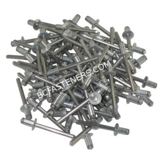 Open End Rivet Dome Head - Stainless Steel Body and Mandrel