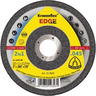 Klingspor 317820 5" Flat Center Kronenflex Thin Cut-Off Wheel