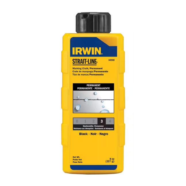 Irwin 64908 8oz Black Permanent Marking Chalk