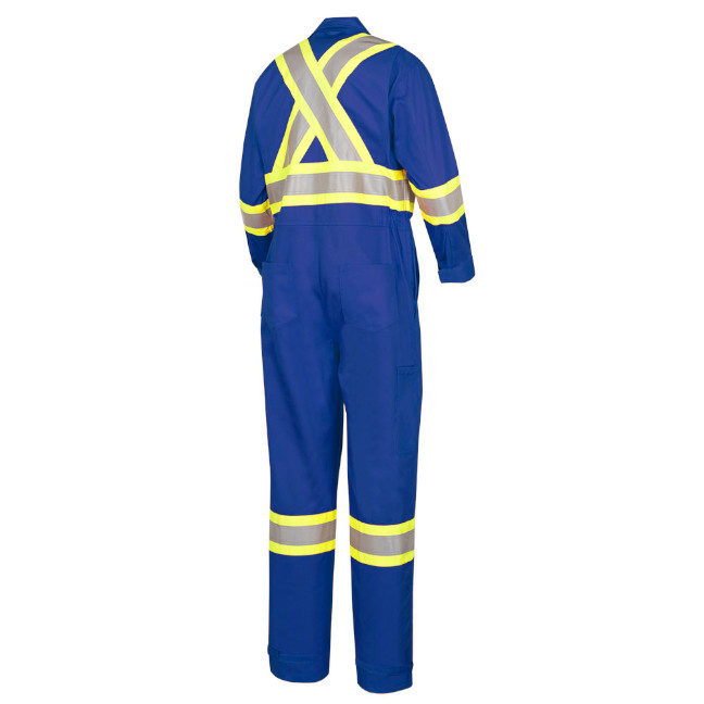Pioneer Hi-Viz Flame Resistant Cotton Safety Coverall-Tall Sizes - Image 3