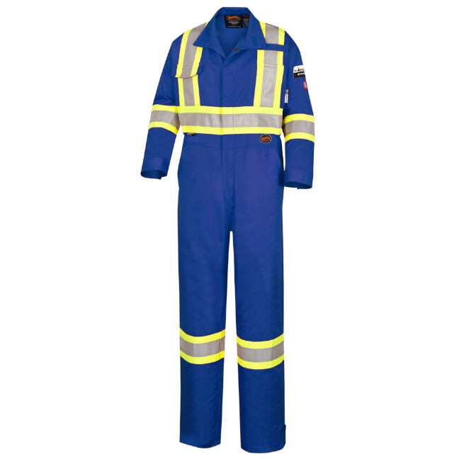 Pioneer Hi-Viz Flame Resistant Cotton Safety Coverall-Tall Sizes - Image 2