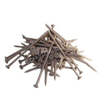 Wood Screw Flat Head Brown Ceramic
