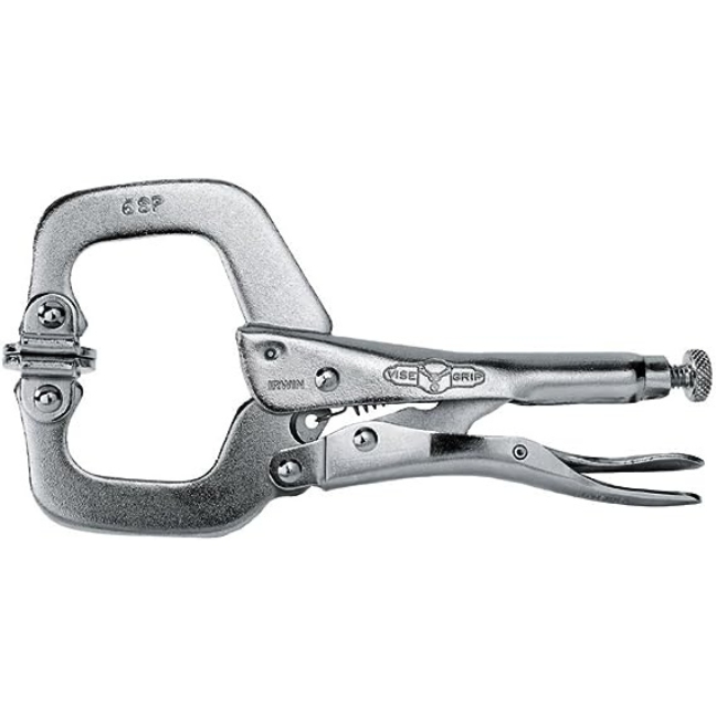 Irwin 18 6SP 6" Original Vise-Grip Locking C-Clamp with Swivel Pads