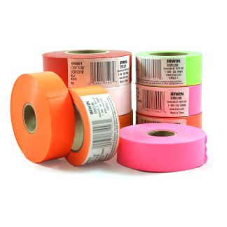 Irwin Vinyl Fluorescent Flagging Tapes