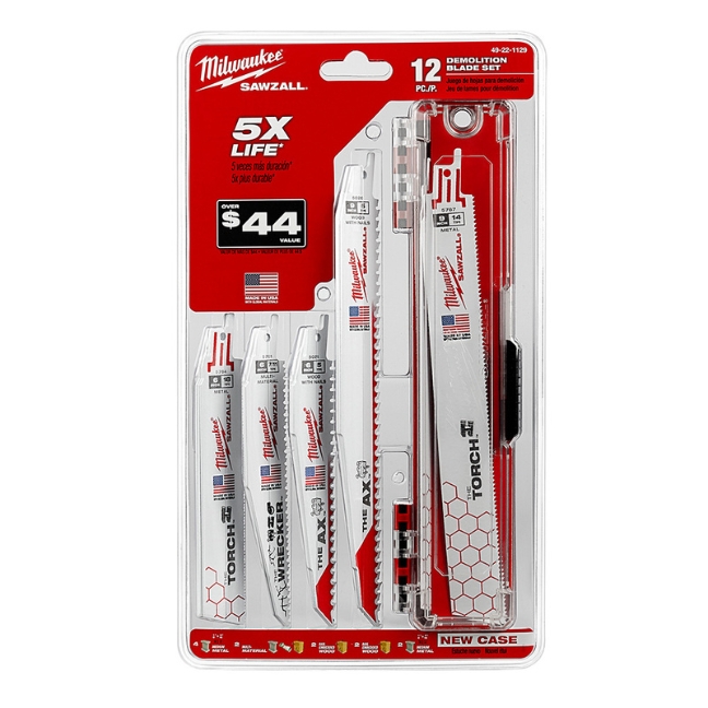 Milwaukee 49-22-1129 SAWZALL Blade Set 12-Piece