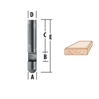 Makita 733128-2A Bevel Trimmer Bit - Self Piloting