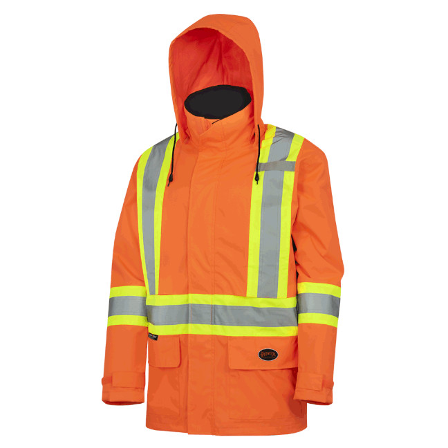 Pioneer Hi-Viz 150D Lightweight Waterproof Safety Jacket - Image 4