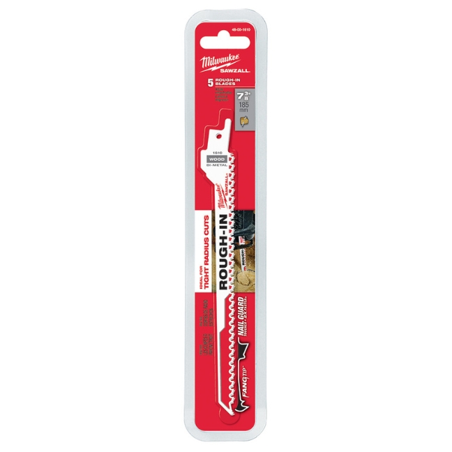 Milwaukee 48-00-1610 ROUGH-IN SAWZALL Blade 5-Pack