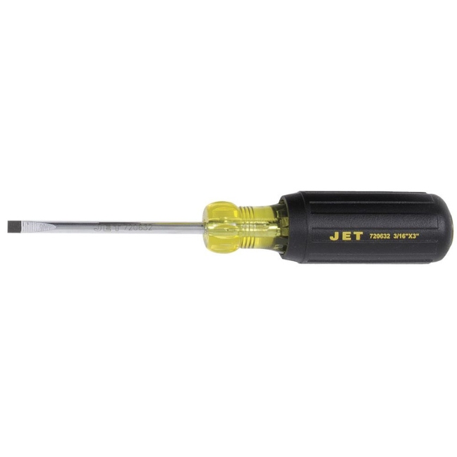 Jet 720632 JKSS-3CT 3/16" x 3" Cabinet Tip Cushion Grip Screwdriver