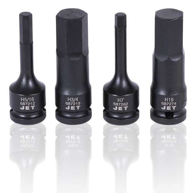 Jet 610340 PHB-1216C 1/2" Drive SAE Metric Hex Bit Impact Socket Set 16-Piece - Image 2