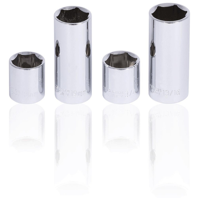 Jet 600125 SW1442C-6 1/4" Drive 6 Point SAE Metric Socket Wrench Set 42-Piece - Image 2