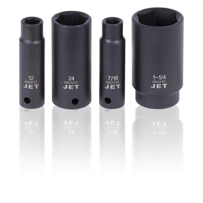 Jet 610327 PS2712DC 1/2" Drive SAE/Metric Deep Impact Socket Set 27-Piece