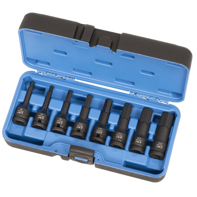 Jet 610333 PHB-1208M 1/2" Drive Metric Hex Bit Impact Socket Set 8-Piece