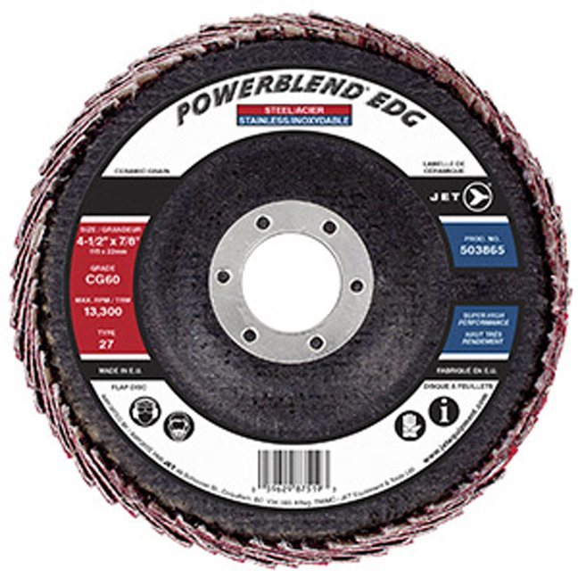 Jet 503865 4-1/2 x 7/8 CG60 POWERBLEND EDG Flap Disc