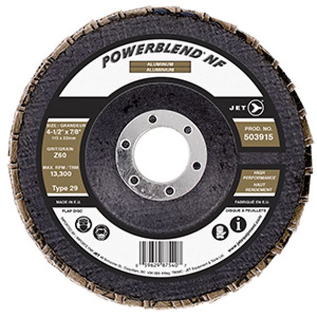 Jet 503915 4-1/2 x 7/8 Z60 POWERBLEND NF Flap Disc