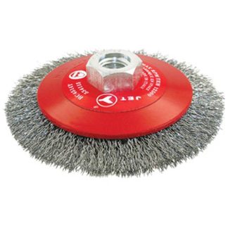 Jet 554115 4-1/2 x 5/8-11NC Crimped Conical (Bevel) Brush