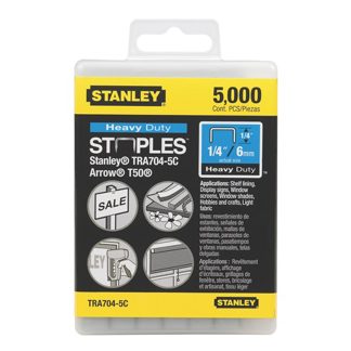 Stanley TR704-5C 5,000 pc 1/4" Heavy Duty Staples