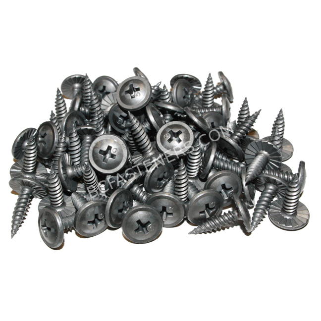 #8 Steel Framing Screws Wafer Head Phillips S-Point Plain - 10,000 PCS