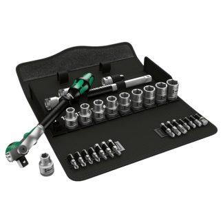 Wera 004076 8100 SC 6 1/2" Drive Metric Zyklop Speed Ratchet Set 28-Piece