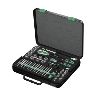 Wera 160785 8100 SA/SC 2 Zyklop 1/4" and 1/2" Drive Metric Speed Ratchet Set 43-Piece
