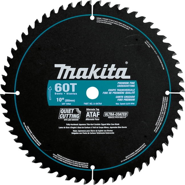 Makita A-94764 10" 60T Ultra-Coated Mitre Saw Blade