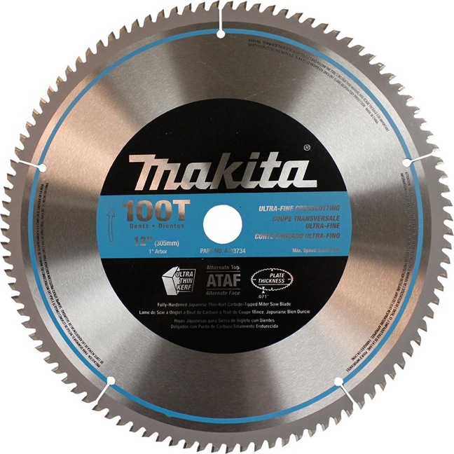 Makita A-93734 12" 100T Micro Polished Mitre Saw Blade