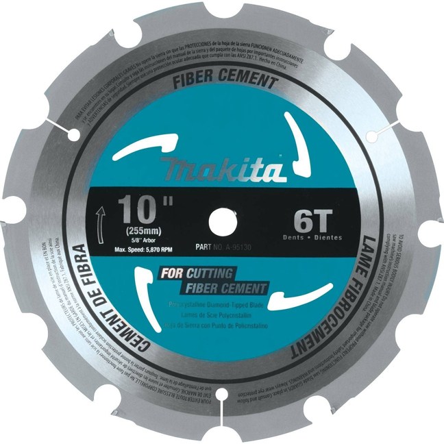 Makita A-95130 10" 6T Fibre-Cement Miter Saw Blade