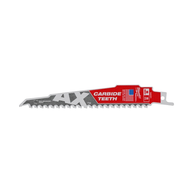 Milwaukee 48-00-5221 6" Carbide Teeth Sawzall The Ax Blade