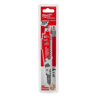 Milwaukee 48-00-5521 6" Carbide Teeth Sawzall The Ax Blade 5-Pack