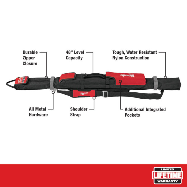 Milwaukee MLSB48 48” 3-Pocket Level Bag - Image 2