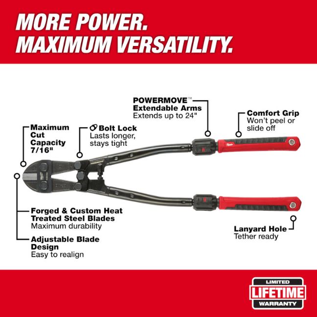 Milwaukee 48-22-4114 14" Adaptable Bolt Cutter with POWERMOVE - Image 2