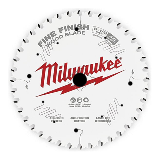 Milwaukee 48-40-0622 6-1/2" 40T Fine Finish Circular Saw Blade