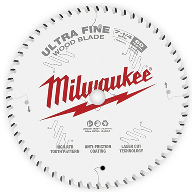 Milwaukee 48-40-0730 7-1/4" 60T Ultra Fine Finish Circular Saw Blade