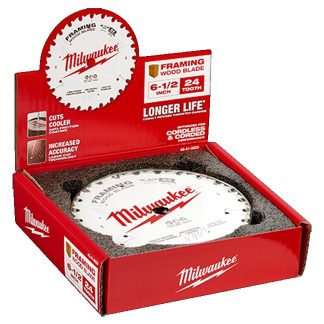 Milwaukee 48-41-0620 6-1/2" 24T Framing Circular Saw Blades Bulk 10