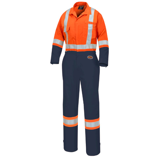 Pioneer Women's Hi-Viz Poly/Cotton Safety Coverall - Image 2