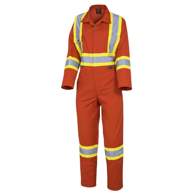Pioneer Women's Hi-Viz Poly/Cotton Safety Coverall - Image 3