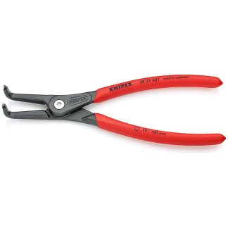 Knipex 4921A31 8-1/4" (210mm) Precision External Circlip Pliers - 90º Bent Tip 3/32" (2.3mm)