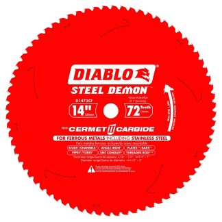 Freud D1472CF 14" x 72T Cermet Metal and Stainless Steel Cutting Saw Blade