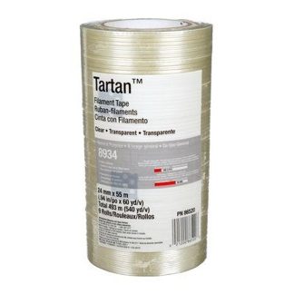 3M 7000028887 Filament Tape 8934 Clear 1/2"
