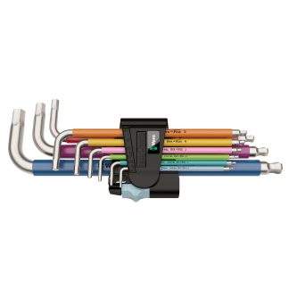 Wera 022669 Metric Multicolor Stainless Steel Ball End Hex Key Set