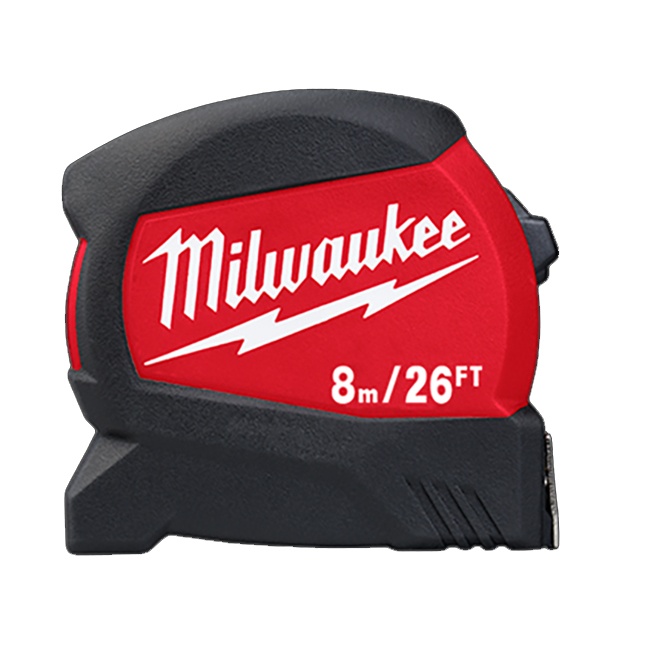 Milwaukee 48-22-0426 8m/26ft Compact Wide Blade Tape Measure