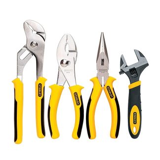 Stanley 84-558 4 Piece Plier & Adjustable Wrench Set