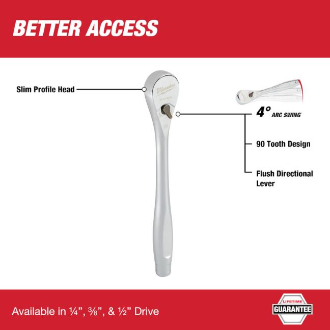 Milwaukee 48-22-9012 1/2" Drive Ratchet - Image 2