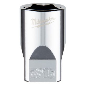 Milwaukee 45-34-9008 1/4" Drive 7/16" SAE 6-Point Standard Socket